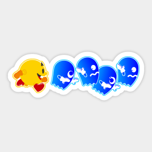 Pac-Man on Pursuit Sticker
